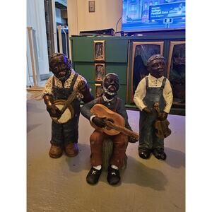 Vintage "JP" John Pleasants Figurines Depicting African American Folk Musicians